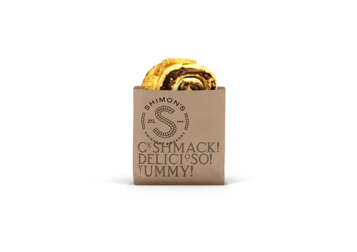 Shimon's Knishery & Bakery<br>Graphic Identity Design; Labelling and Collateral Design