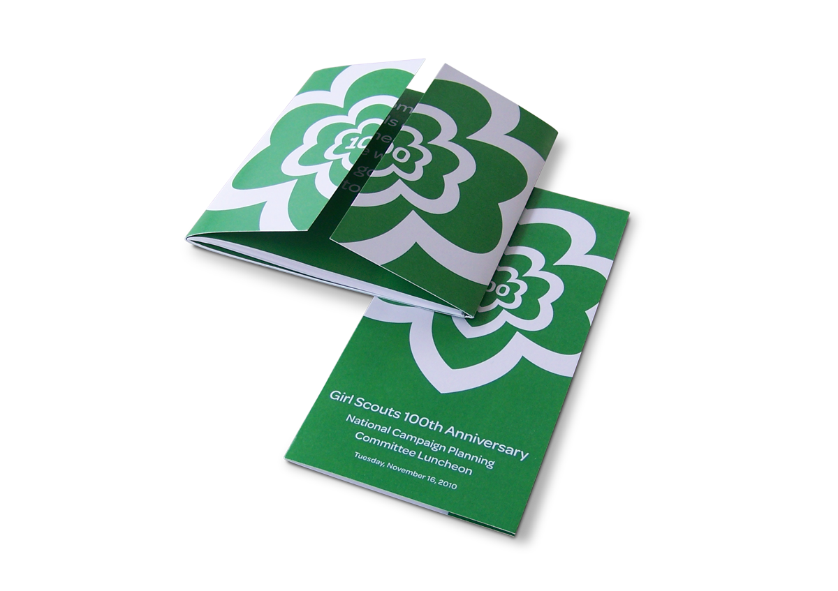 GIRL SCOUTS 52ND NATIONAL CONVENTION<br><br>There were countless meetings and sessions and events, most requiring their own materials. This booklet with a gatefold wrap was fun to design.