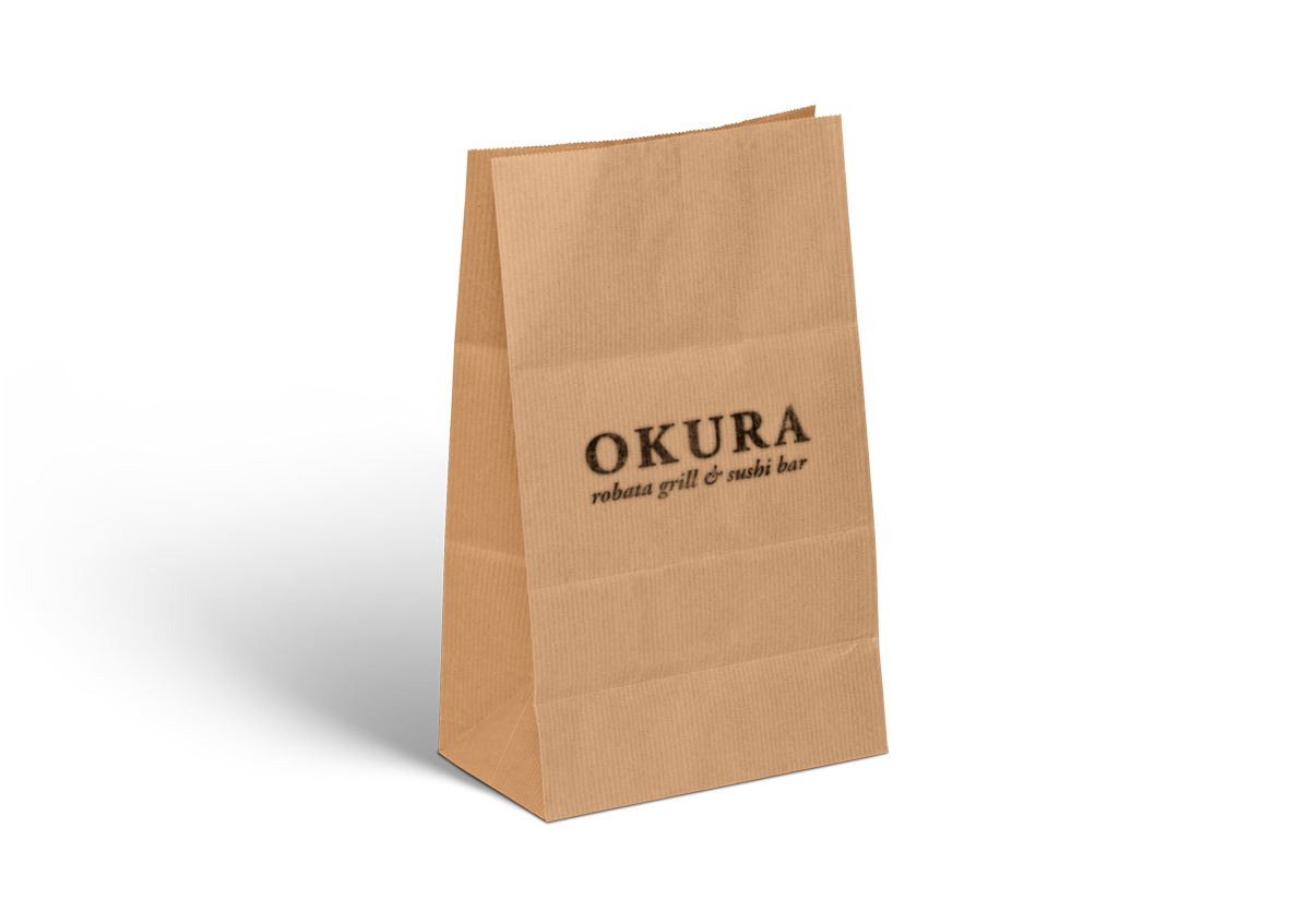 Okura Robata Grill & Sushi Bar<br>Graphic Identity Design; Collateral Design